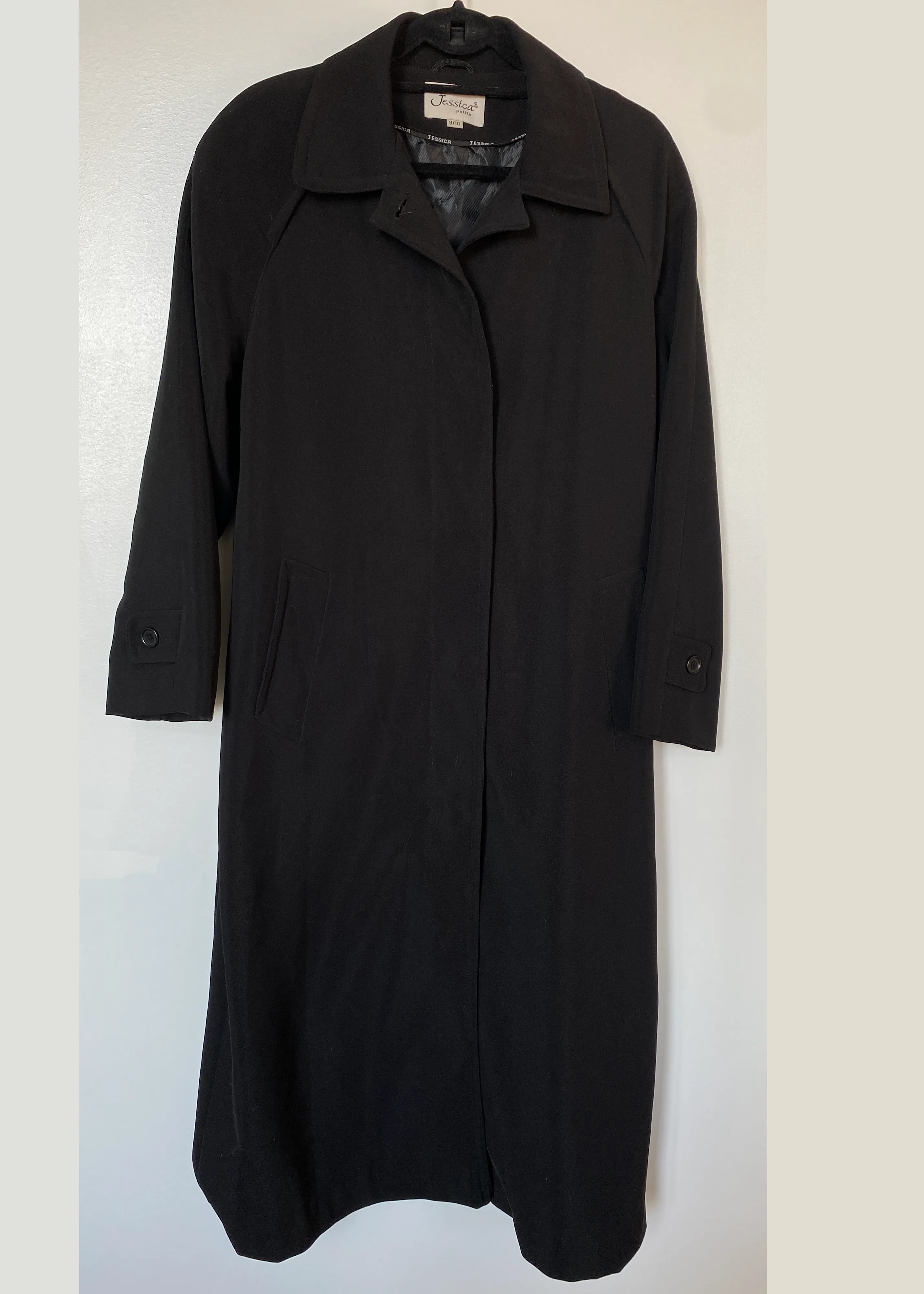 Veronica's Long Black Trenchcoat