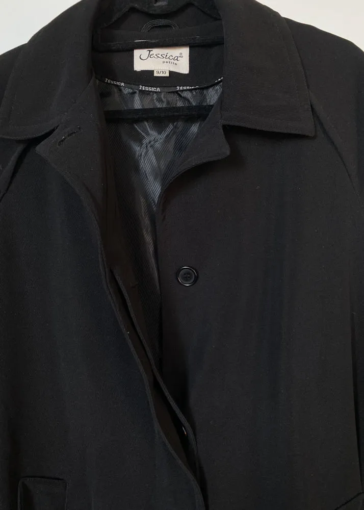 Veronica's Long Black Trenchcoat
