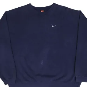 VINTAGE NIKE CLASSIC SWOOSH BLUE SWEATSHIRT 1990S SIZE 2XL