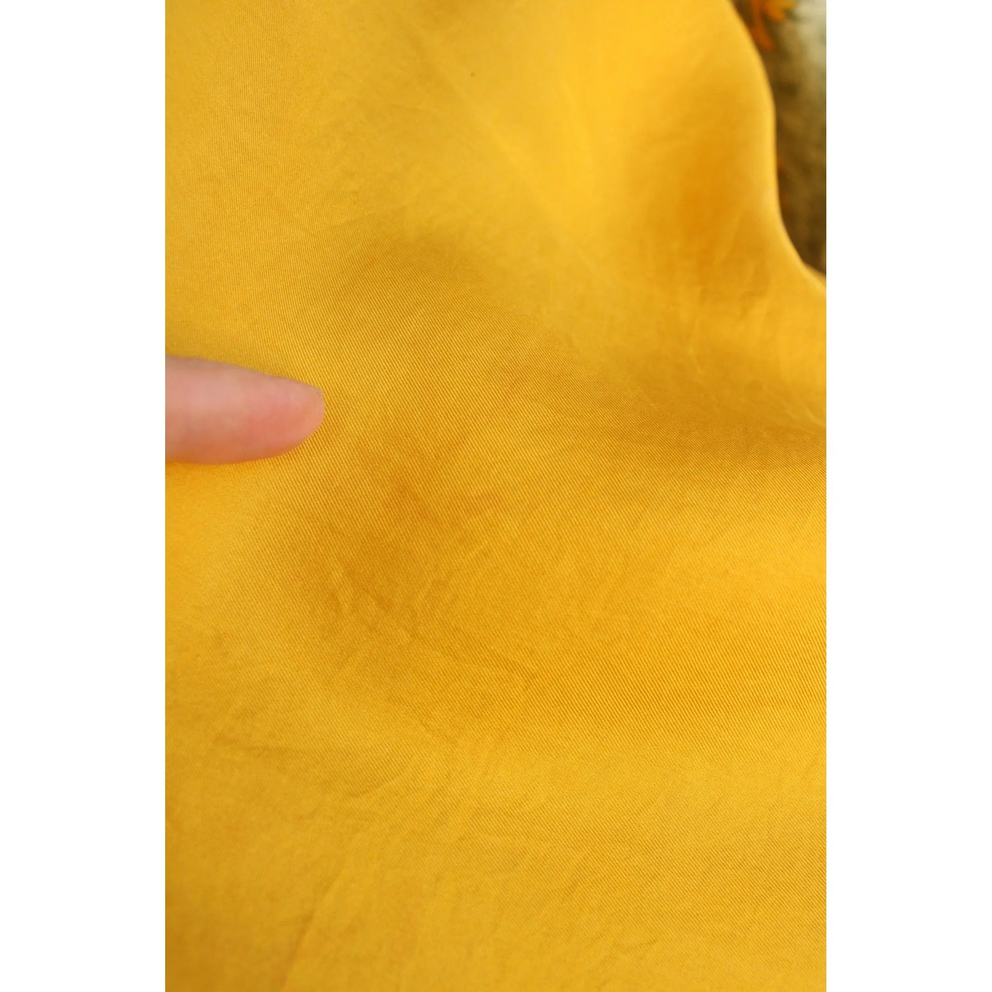 Vintage Silk Initial LB Yellow Scarf