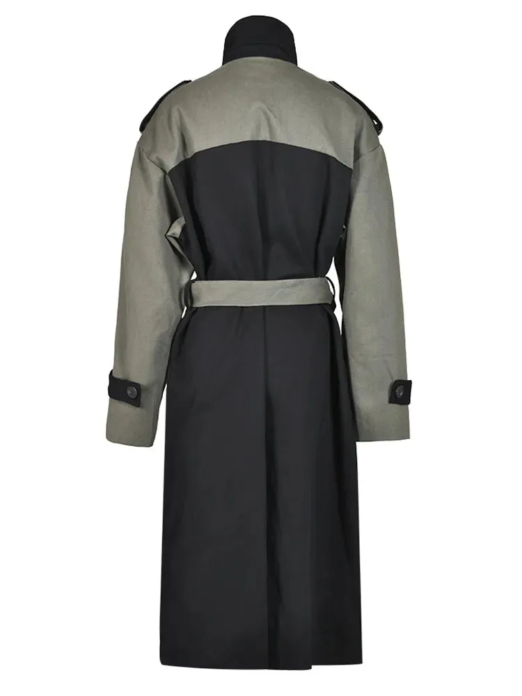 Women Retro Casual Long Trench Coat