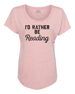 Women's I'd Rather Be Reading Scoop Neck T-Shirt