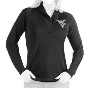 WVU Brava Womens Quarter Zip Dress Shirt